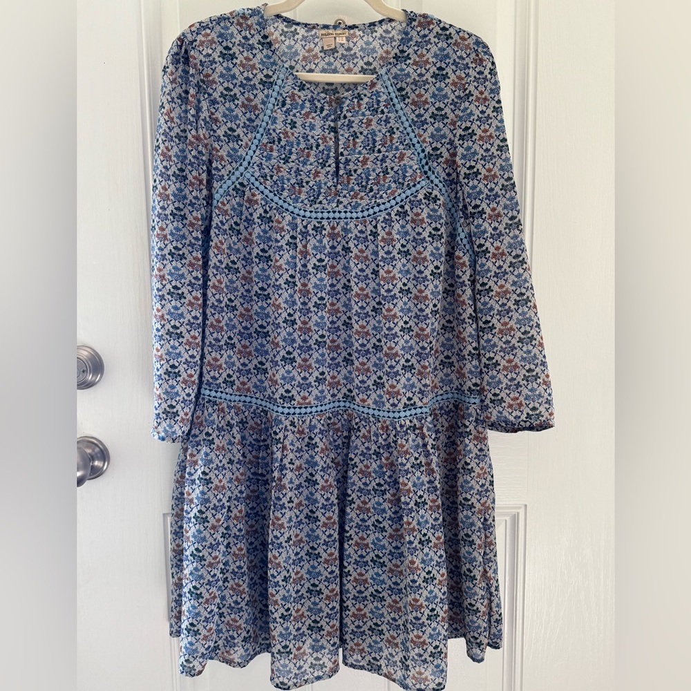 HOLDING HORSES Patterned Long Sleeve Dress